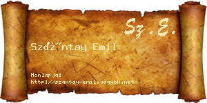 Szántay Emil névjegykártya